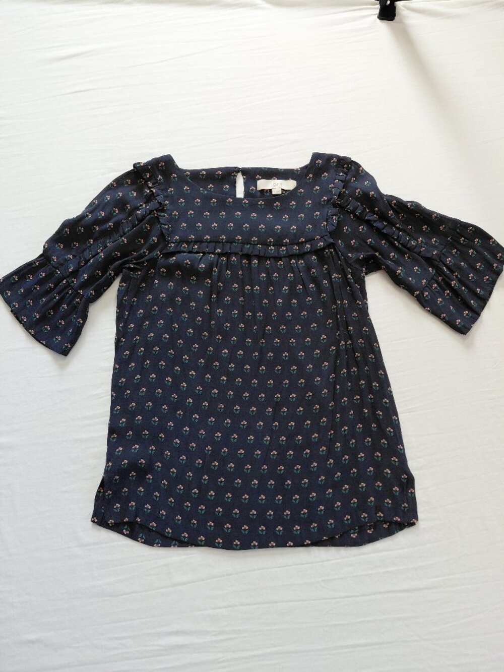 Navy Blue Loft Peasant top